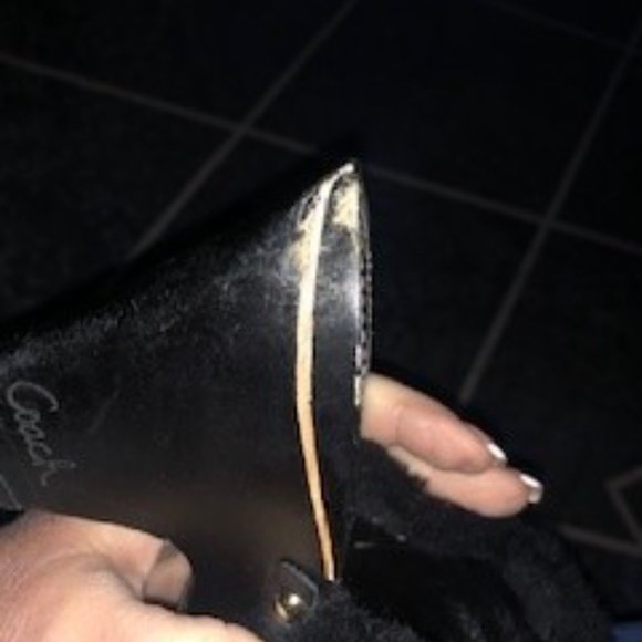 Coach sz 9.5 black suede Ivanka clogs - Picture 3 of 10